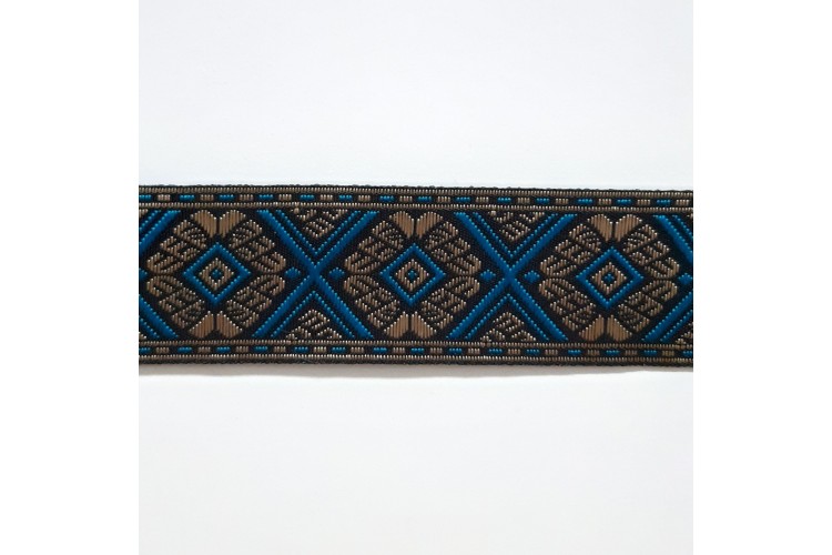 Jacquard Diamond Braid Turquoise