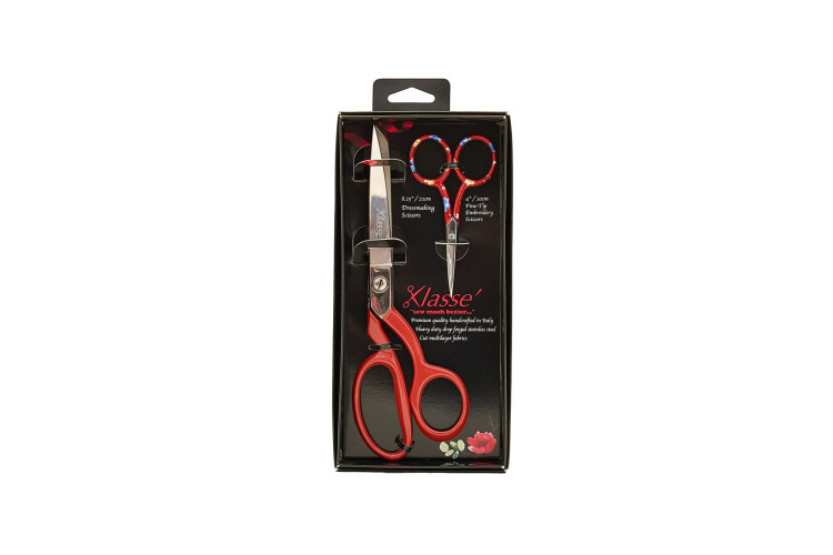 Klasse 21cm Dressmakers Shears & 10cm Embroidery Scissors Gift Set