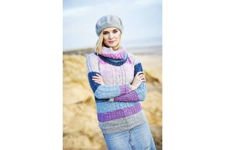 Ladies Cardigan, Sweater & Cowl Pattern DK 9536