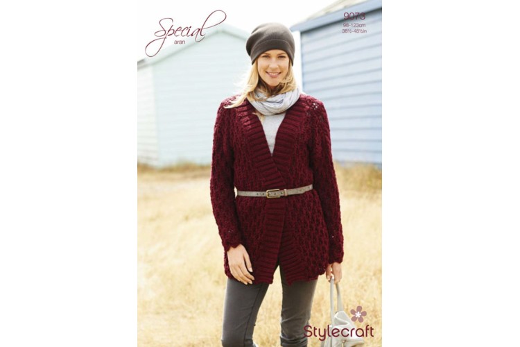 Ladies Jacket Pattern Aran 9073