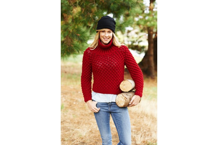 Ladies Sweater Super Chunky 9128