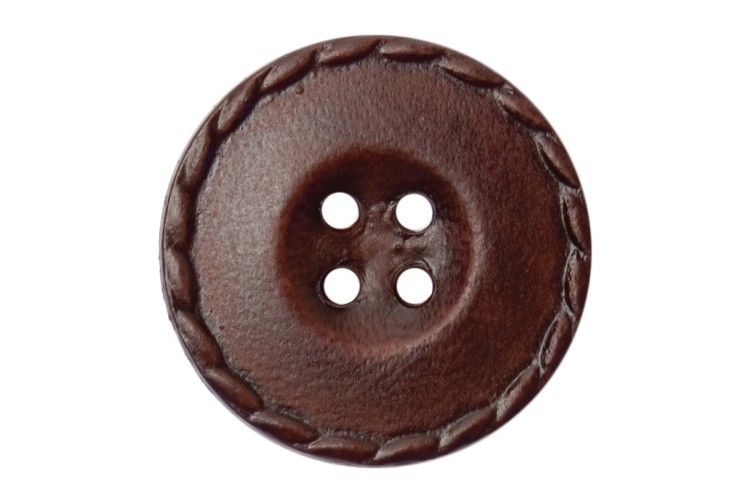 Leather Look Dark Brown Buttons 25mm 2B\1078