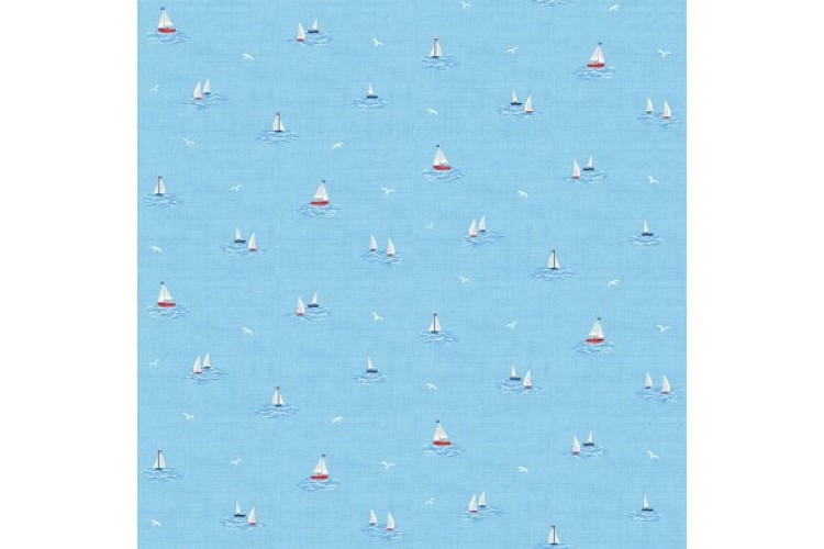 Nautical Light Blue Boats