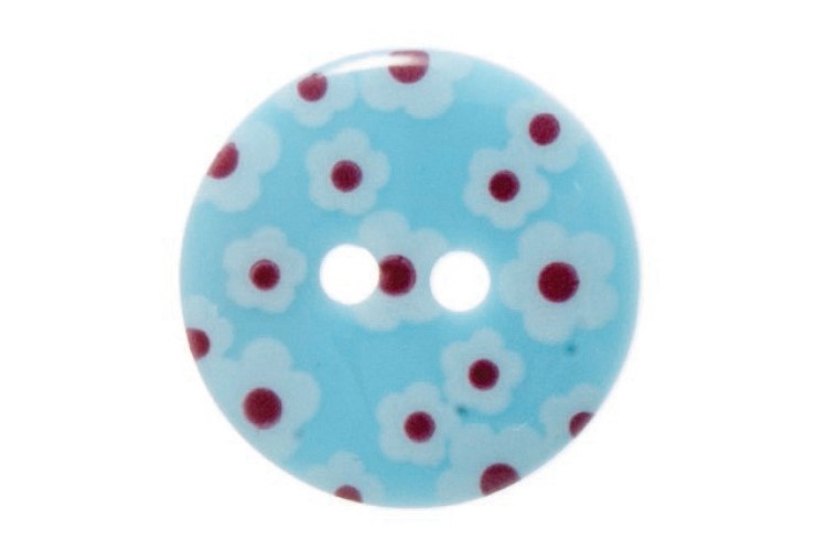 Light Blue Flower Buttons 18mm G439828\15