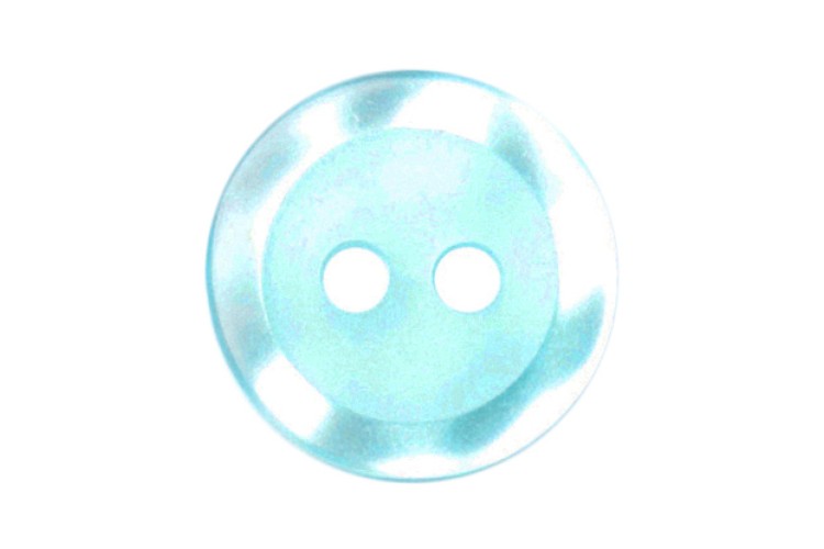 Light Blue Rimmed Button 11mm