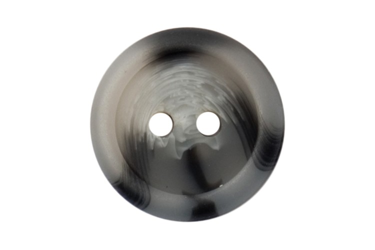 Light Grey/Black Wood Effect Button 18mm