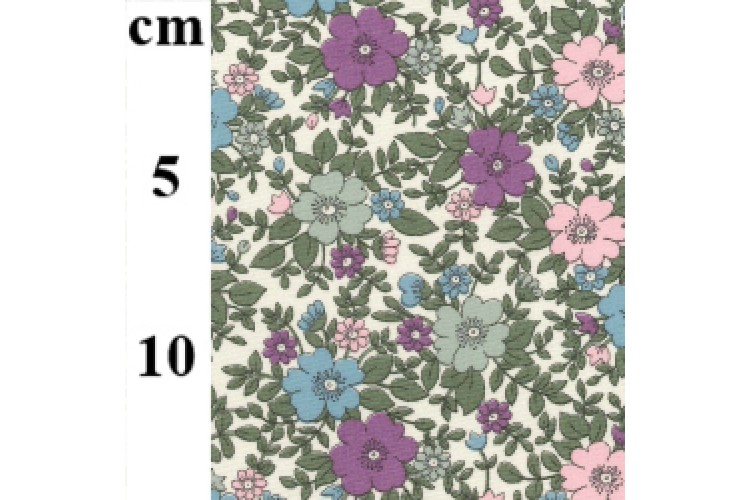 Lilac Floral Cotton Poplin