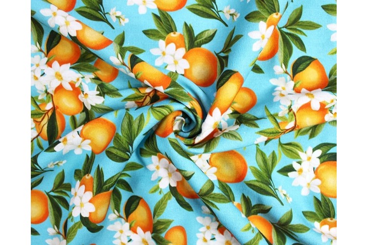 Linen Viscose Oranges