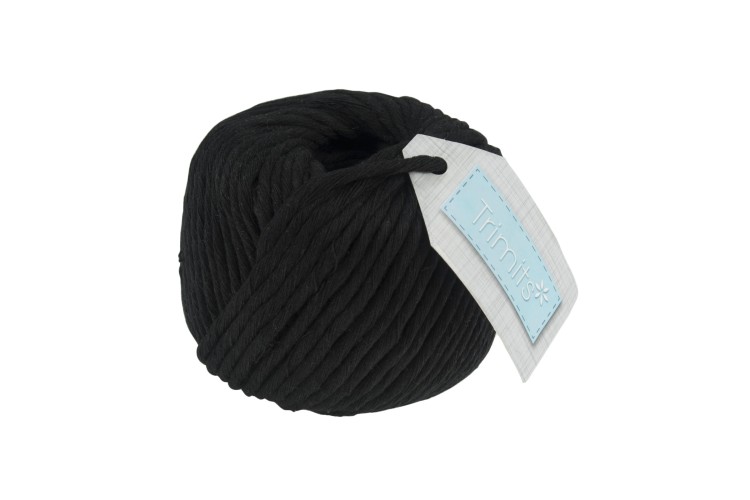 Macrame Cord 50m x 4mm Black