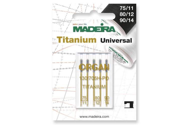 Madeira Universal Titanium Sizes: 75(11), 80(12), 90(14)