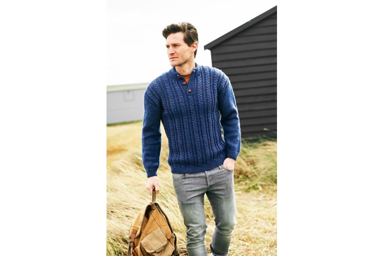 Mens Sweaters Aran Wool 9875