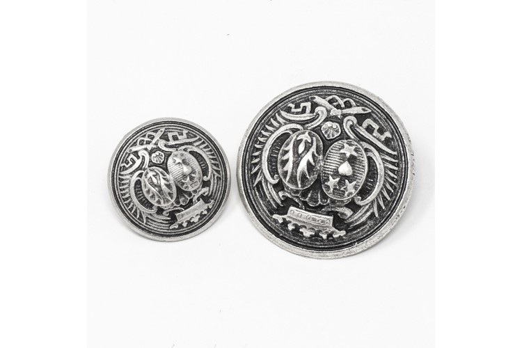 Metal Crest Buttons 18mm