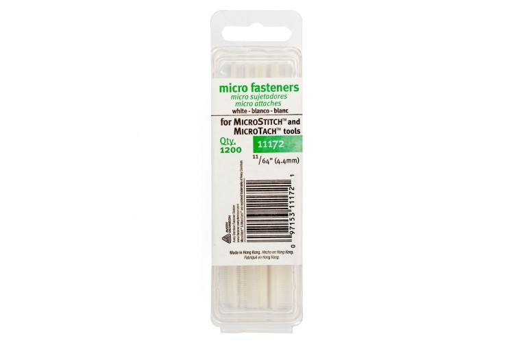 Micro Stitch Fasteners White