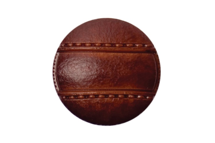 Mid Brown Leather Look Buttons 18mm 2B/0376