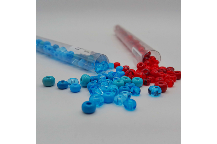 Mixed Chunky Glass Beads Assorted Colours