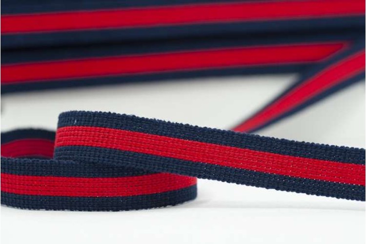 Multi Coloured Webbing – Navy/Red 25mm wide