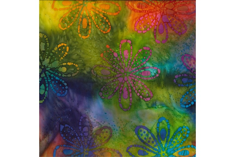 Multi Large Flower Batik