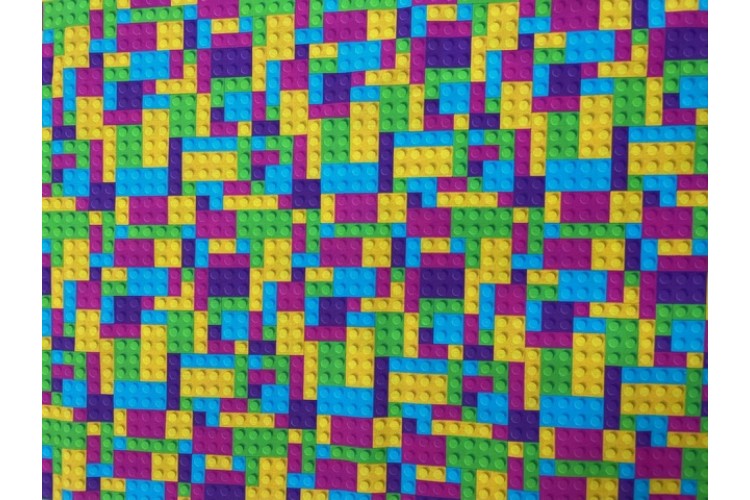 Multicolour Bricks Cotton