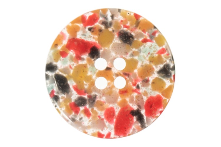 Multicolour Recycled Plastic 25mm Button