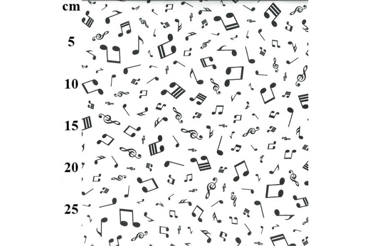 Musical Notes Ivory Cotton Poplin