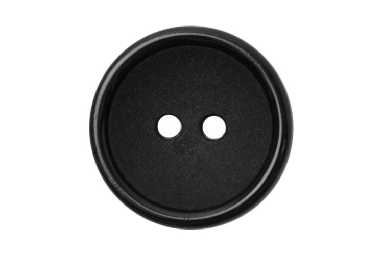 Dark Navy Blue Rimmed Button 19mm 2 Hole