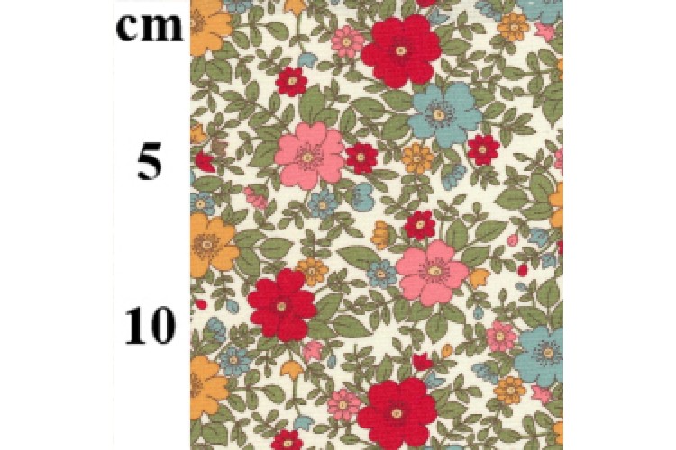 Red Floral Cotton Poplin