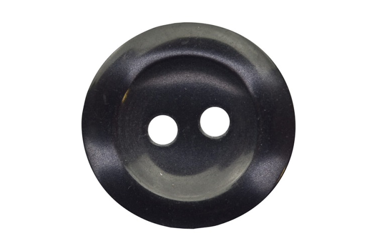 Navy Pearlised Rimmed Button 15mm