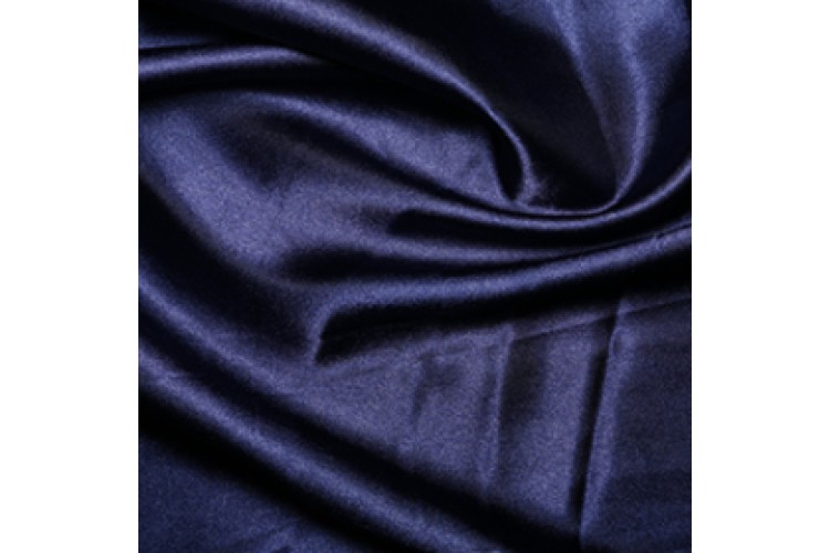 Navy Polyester Satin