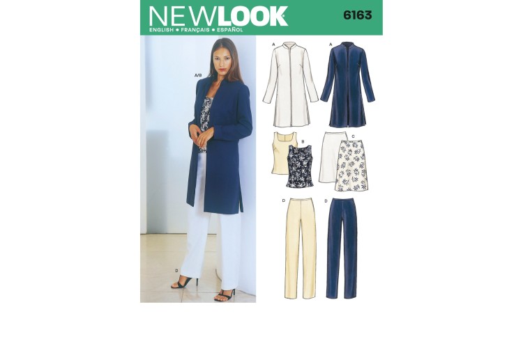 New Look 6163 Jacket, Top, Skirt, Trousers