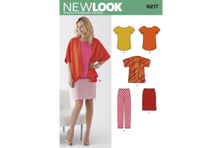 New Look 6217 Tops, Skirt, Trousers