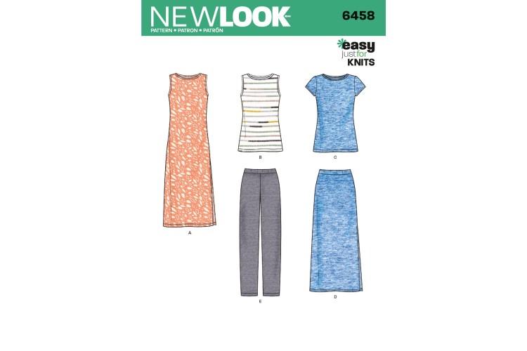 New Look 6458 Top, Dress, Skirt, Trousers