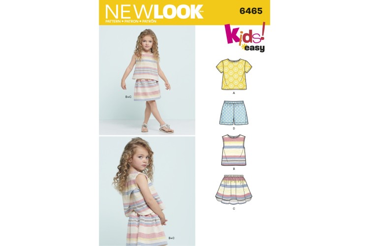 New Look 6465 Top, Shorts, Skirt