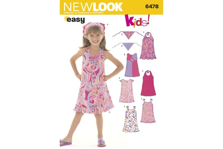 New Look 6478 Dresses, Head Scarf