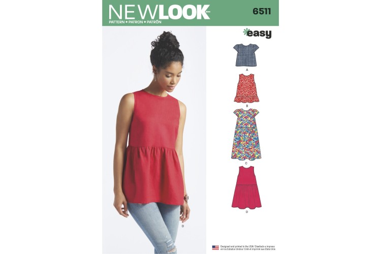 New Look 6511 Dress, Tunic, Top