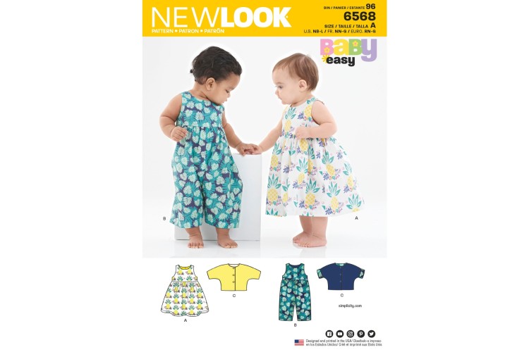 New Look 6568 Dress, Romper, Jacket