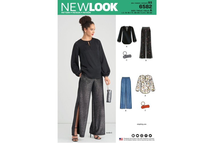 New Look 6582 Blouse, Trousers, Bag