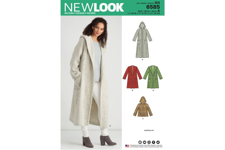 New Look 6585 Hooded Coat