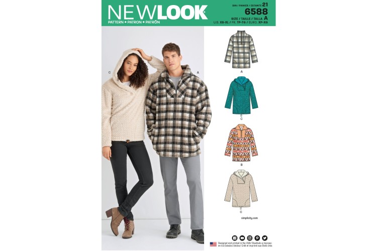 New Look 6588 Unisex Tops