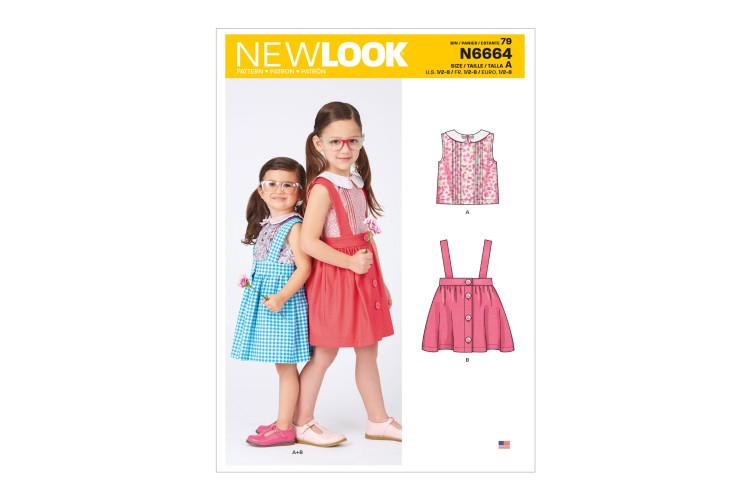 New Look 6664 Child Skirt, Top