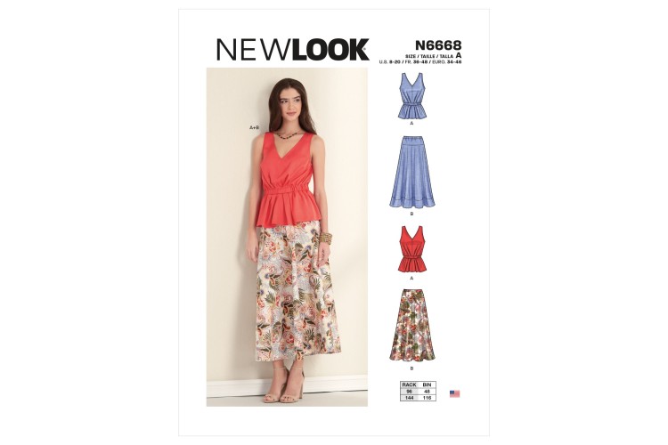 New Look 6668 Top, Skirt