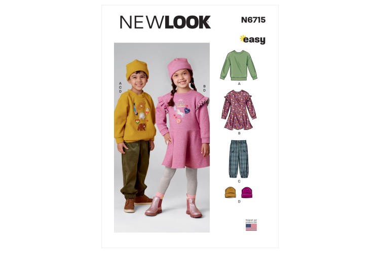 New Look 6715 Top, Trousers, Dress, Hat