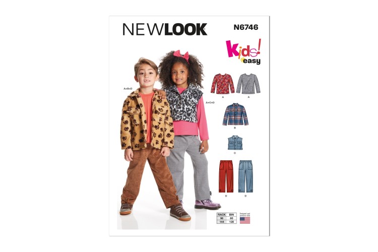 New Look 6746 Top, Jacket, Vest, Cargo Pants