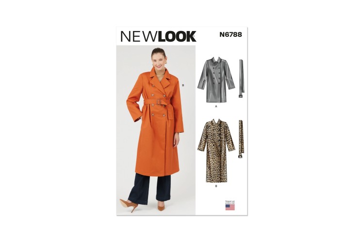 New Look 6788 Trench Coat & Belt