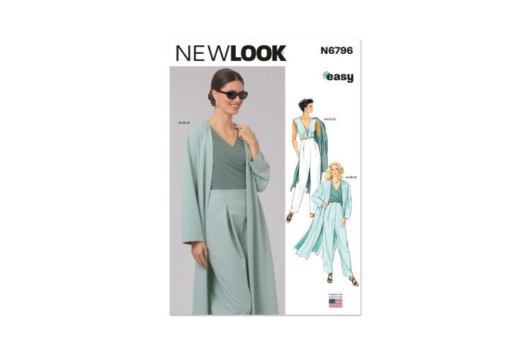 New Look 6796 Coat, Tops & Trousers