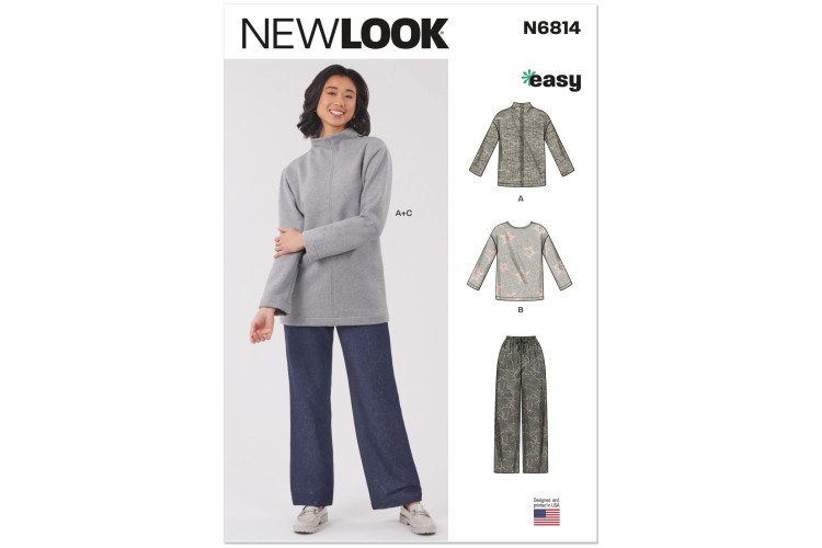 New Look 6814 Knit Tops & Woven Pull On Trousers