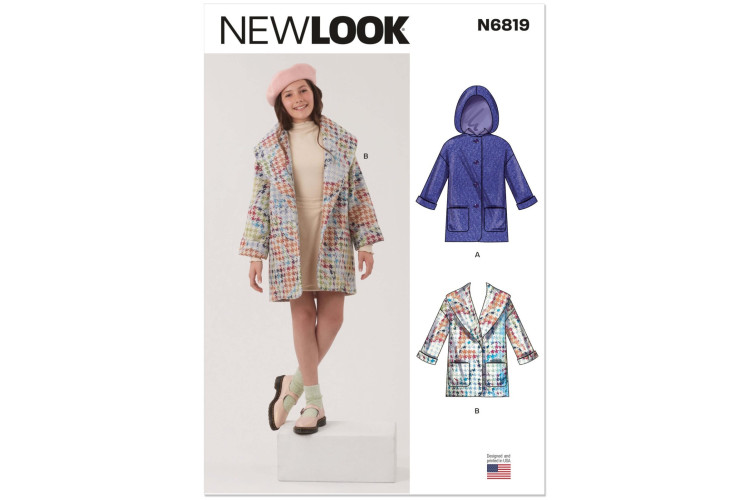 New Look 6819 Girls Lined Coat