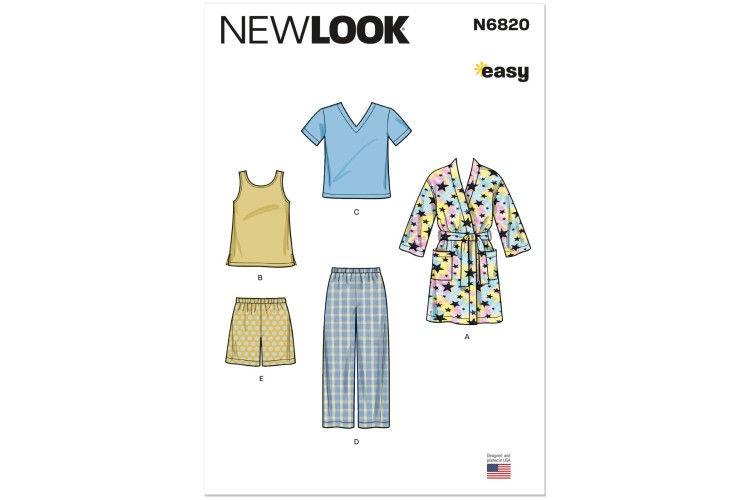 New Look 6820 Childrens Loungewear