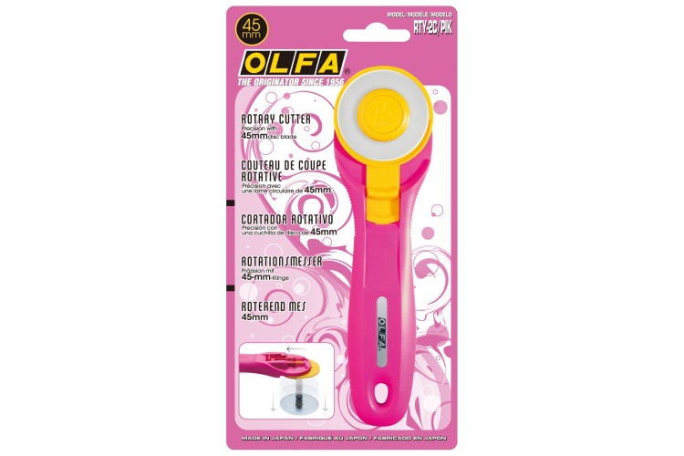 Olfa Rotary Cutter 45mm Pink (RTY-2C/PIK)