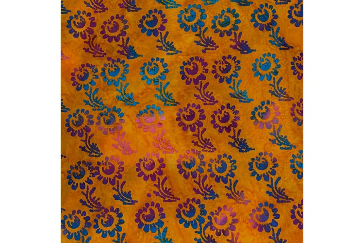 Orange Floral Batik