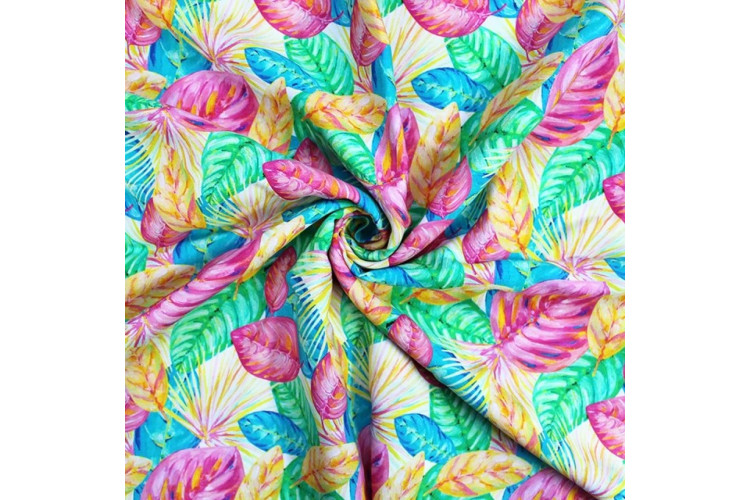 Painted Leaves Viscose